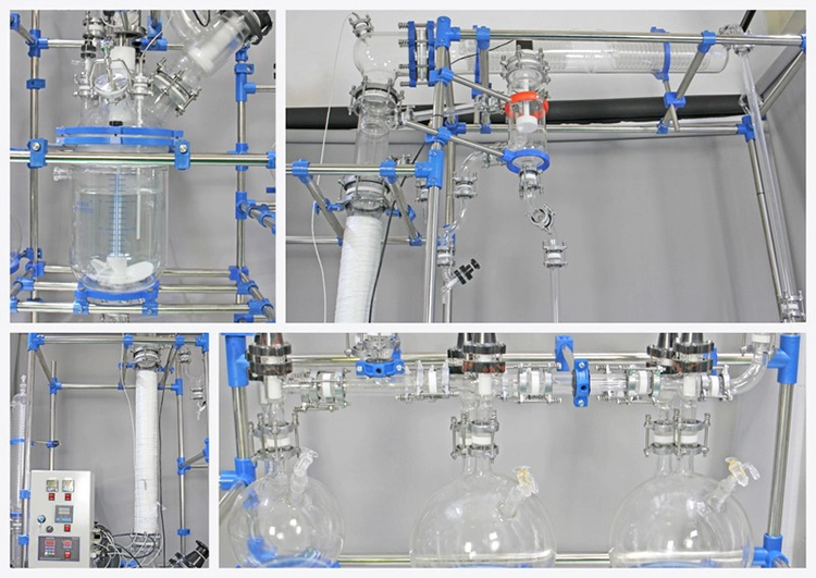 Reacto de vidro de baleiro cilíndrico químico2